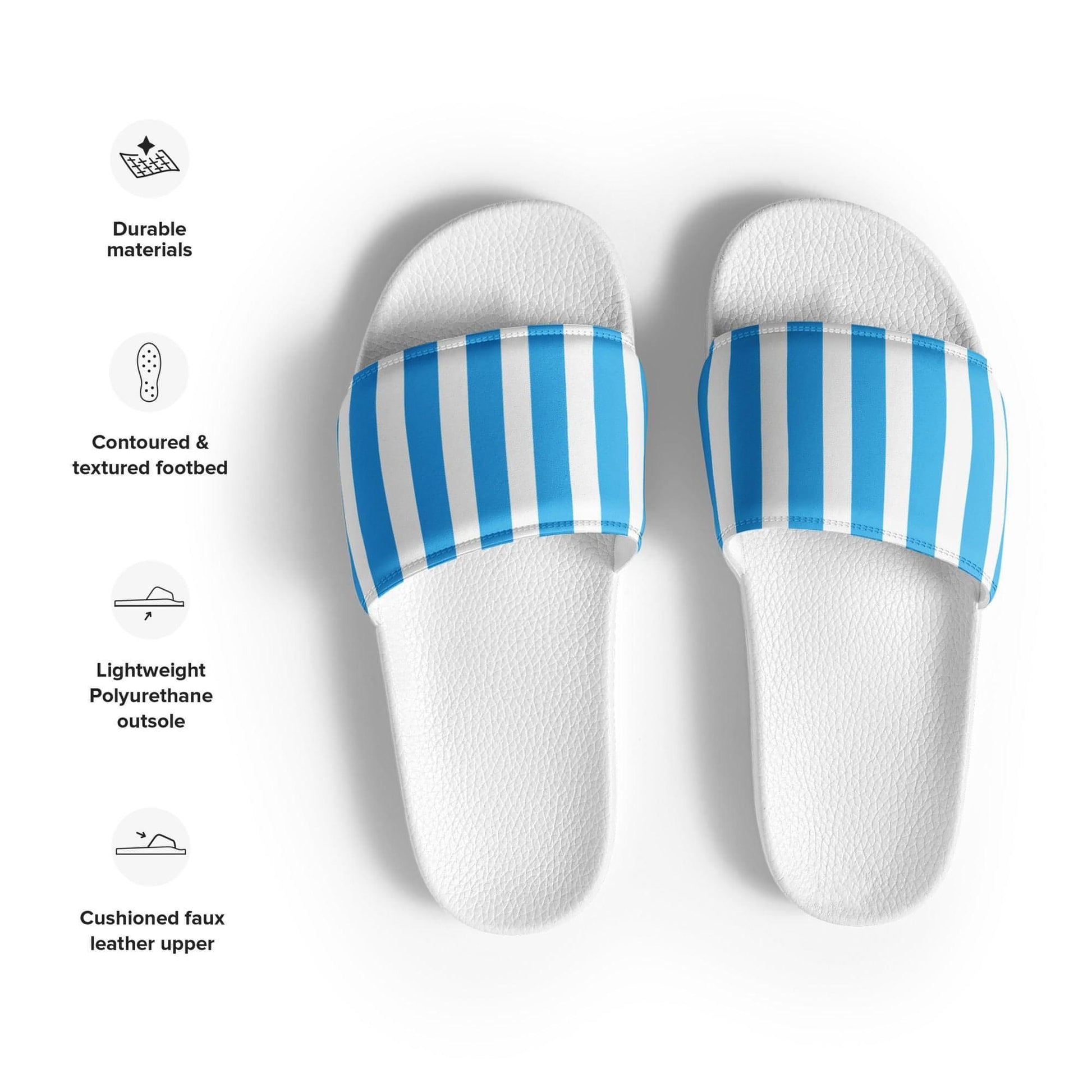 Matching Family Swimwear- Beach Stripes - Men’s Slides - Fam Fab Prints