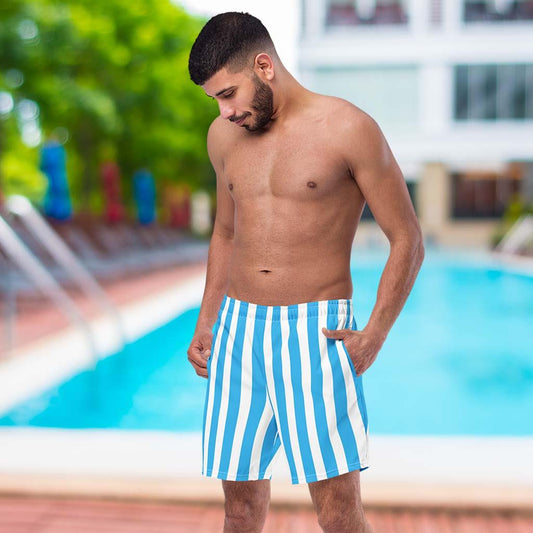 Matching Family Swimwear- Beach Stripes - Men's Swim Trunks - Fam Fab Prints