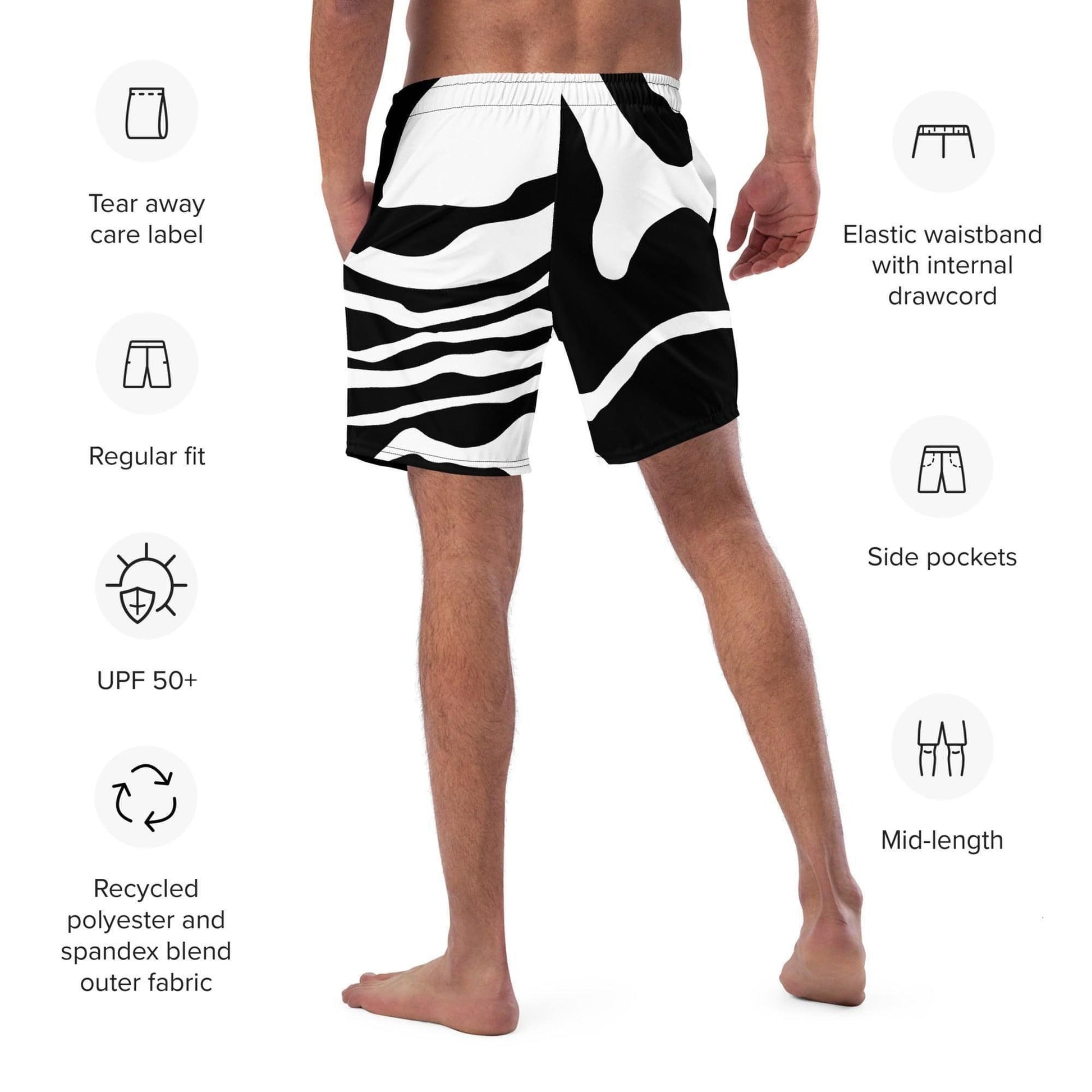 Off-White Swimming Man print track shorts - Black