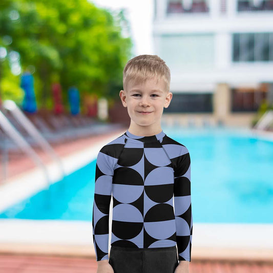 Matching Family Swimwear- Circular Chic - Boy's Toddler Rash Guard - Fam Fab Prints