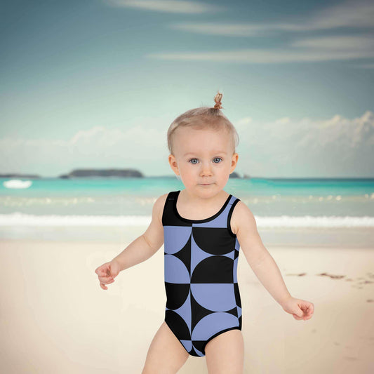 Matching Family Swimwear- Circular Chic - Girl's Toddler One-Piece Swimsuit - Fam Fab Prints