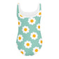Matching Family Swimwear- Daisy Blue - Girl's Toddler One-Piece Swimsuit - Fam Fab Prints
