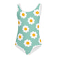 Matching Family Swimwear- Daisy Blue - Girl's Youth One-Piece Swimsuit - Fam Fab Prints