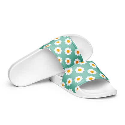 Matching Family Swimwear- Daisy Blue - Women's Slides - Fam Fab Prints