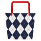 Matching Family Swimwear- Diamond Stitches - Large Tote Bag - Fam Fab Prints