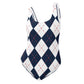 Matching Family Swimwear- Diamond Stitches - Women's One-Piece Swimsuit - Fam Fab Prints