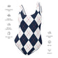 Matching Family Swimwear- Diamond Stitches - Women's One-Piece Swimsuit - Fam Fab Prints