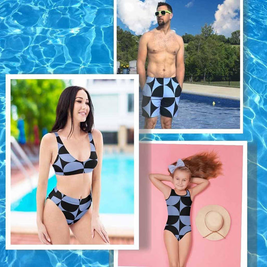 Matching Family Swimwear- Family Beach Essentials Bundle - Circular Chic - Fam Fab Prints