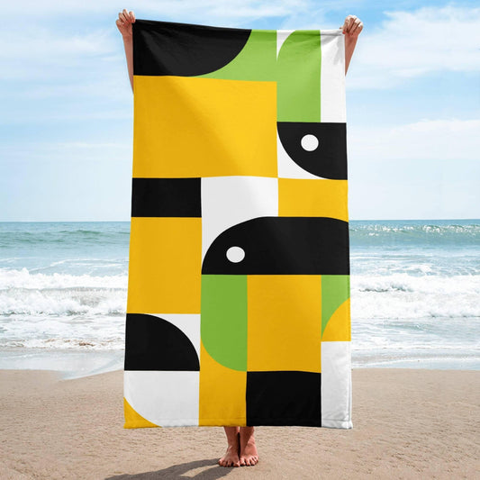 Matching Family Swimwear- Geometri-Bold - Beach Towel - Fam Fab Prints