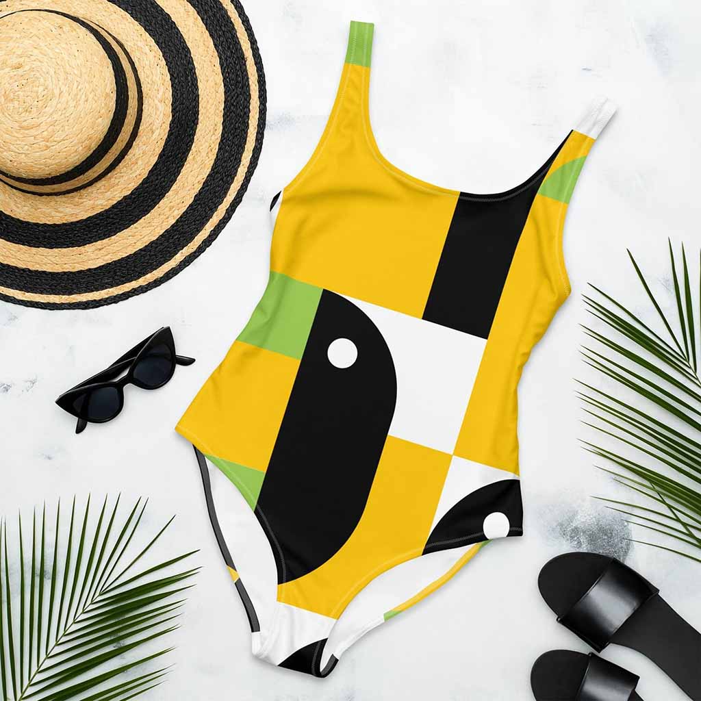 Matching Family Swimwear- Geometri-Bold - Women's One-Piece Swimsuit - Fam Fab Prints