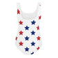 Matching Family Swimwear- Patriotic Stars - Girl's Youth One-Piece Swimsuit - Fam Fab Prints