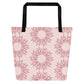 Matching Family Swimwear- Pink Burst - Large Tote Bag - Fam Fab Prints