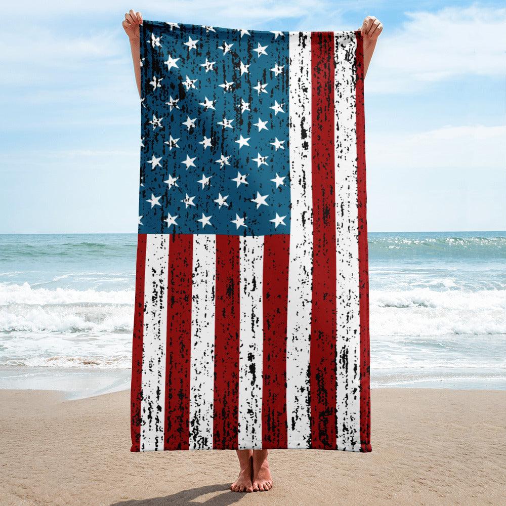 Matching Family Swimwear- Stars and Stripes - Beach Towel - Fam Fab Prints