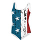 Matching Family Swimwear- Stars and Stripes - Girl's Youth One-Piece Swimsuit - Fam Fab Prints