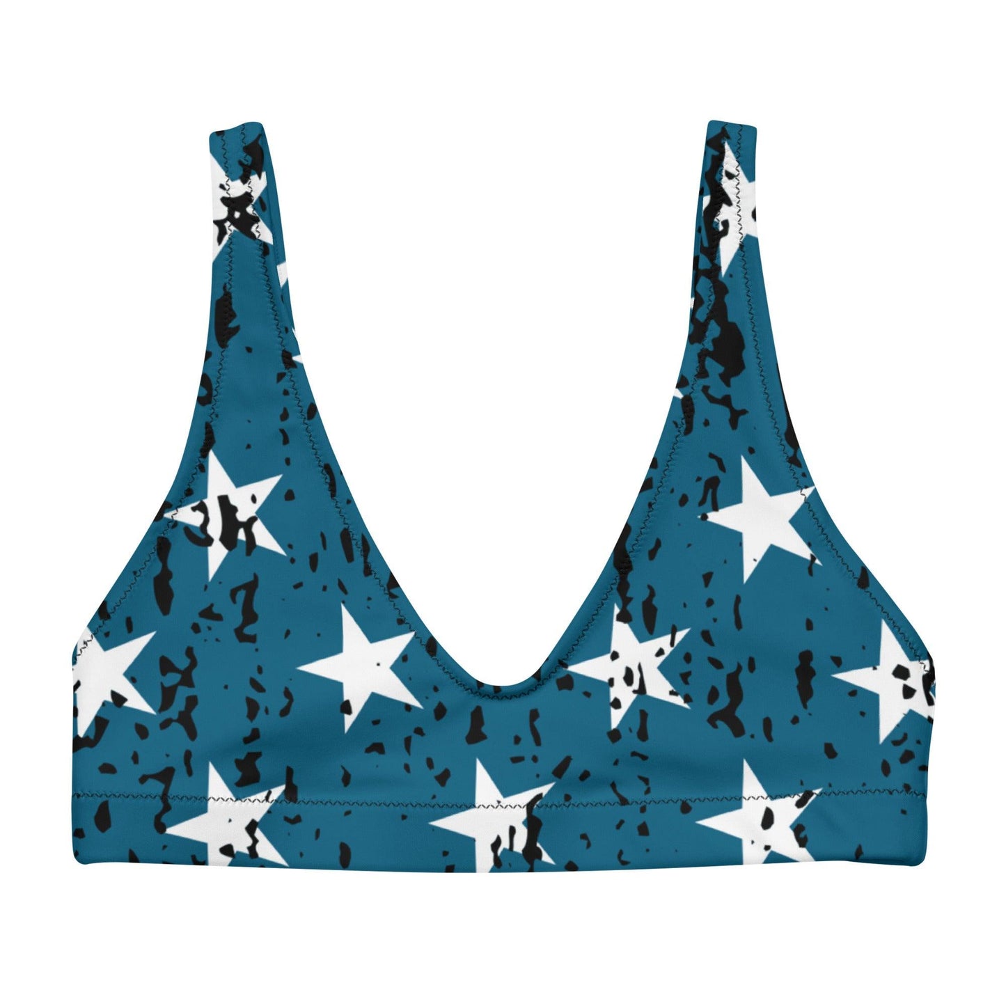 Matching Family Swimwear- Stars - Women's Recycled Padded Bikini Top - Fam Fab Prints