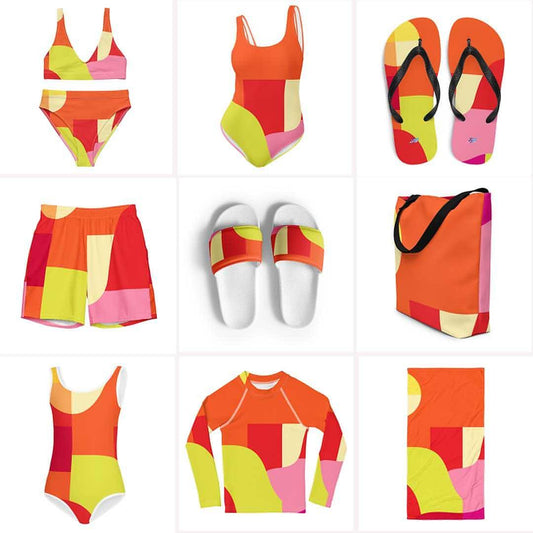 Matching Family Swimwear- Sun Kissed Geometri Bundle - Fam Fab Prints