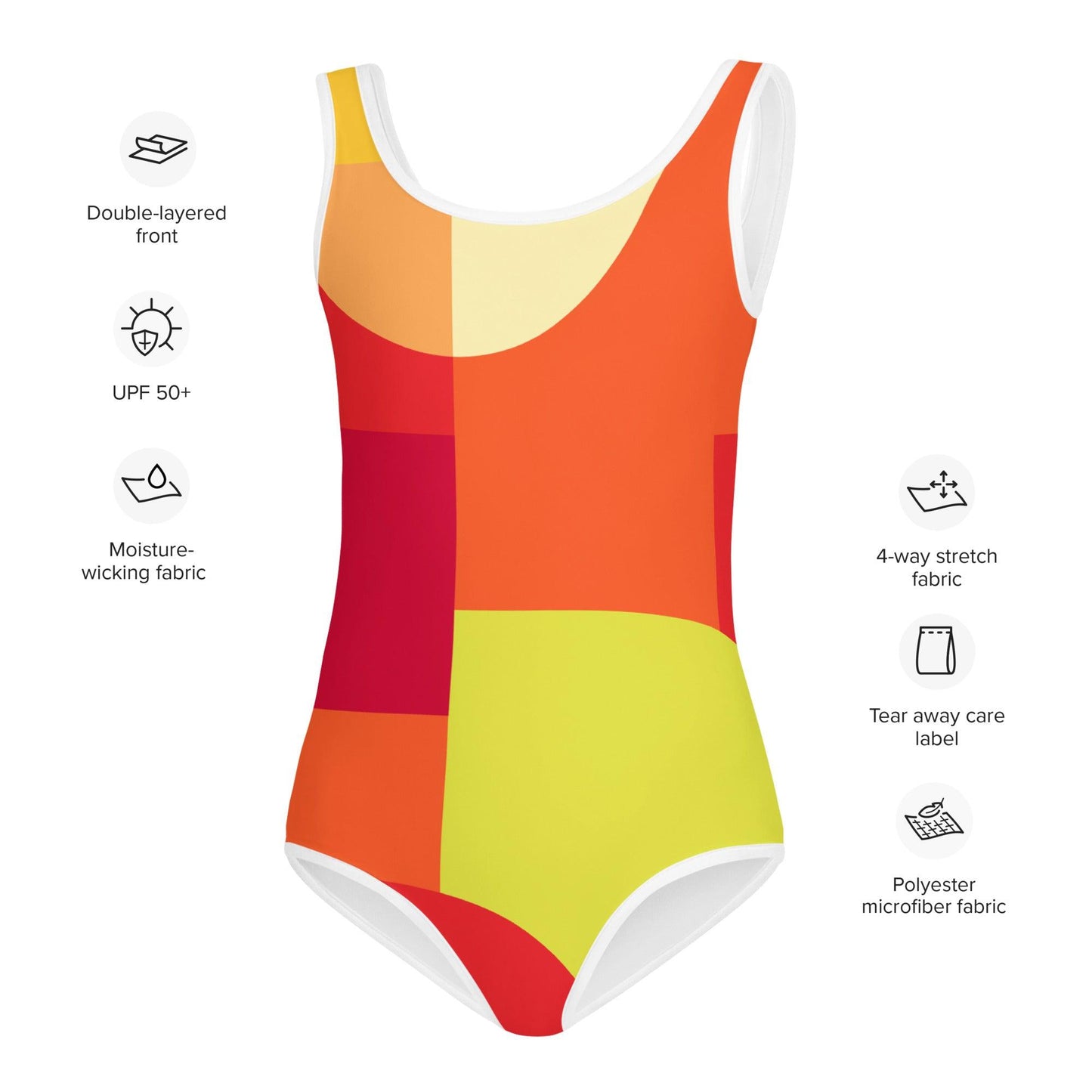 Matching Family Swimwear- Sun Kissed Geometri - Girl's Youth One-Piece Swimsuit - Fam Fab Prints