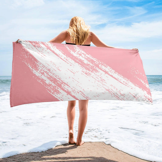 Matching Family Swimwear- Treading in Pink - Beach Towel - Fam Fab Prints