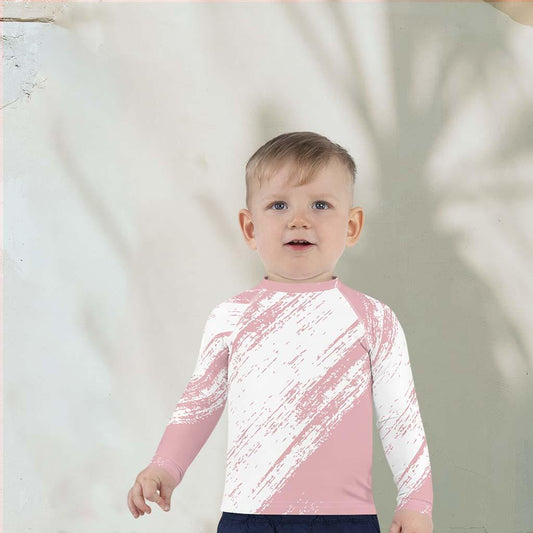 Matching Family Swimwear- Treading in Pink - Boy's Toddler Rash Guard - Fam Fab Prints