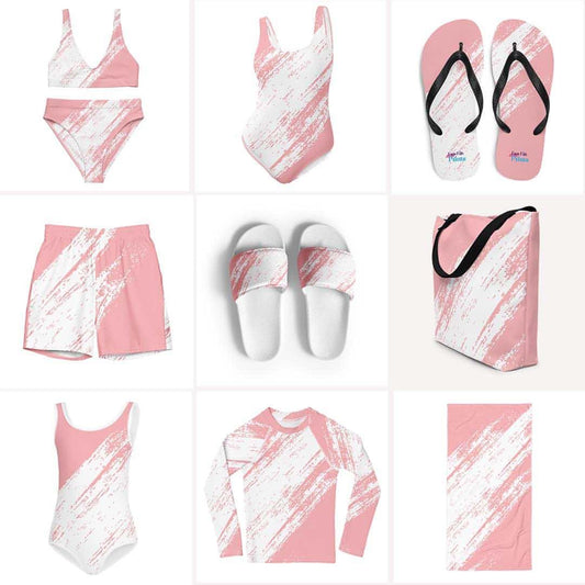 Matching Family Swimwear- Treading in Pink Bundle - Fam Fab Prints