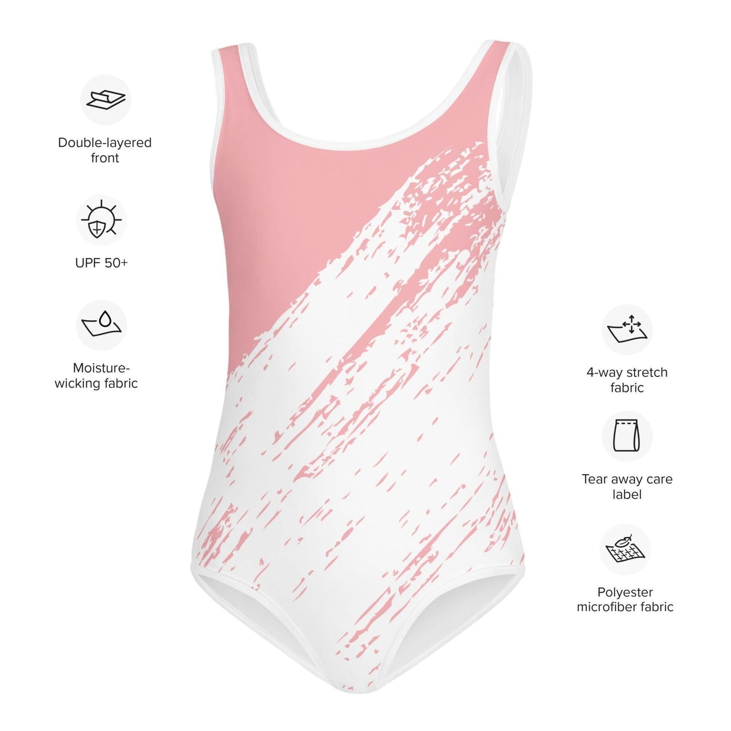 Matching Family Swimwear- Treading in Pink - Girl's Youth One-Piece Swimsuit - Fam Fab Prints