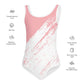 Matching Family Swimwear- Treading in Pink - Girl's Youth One-Piece Swimsuit - Fam Fab Prints